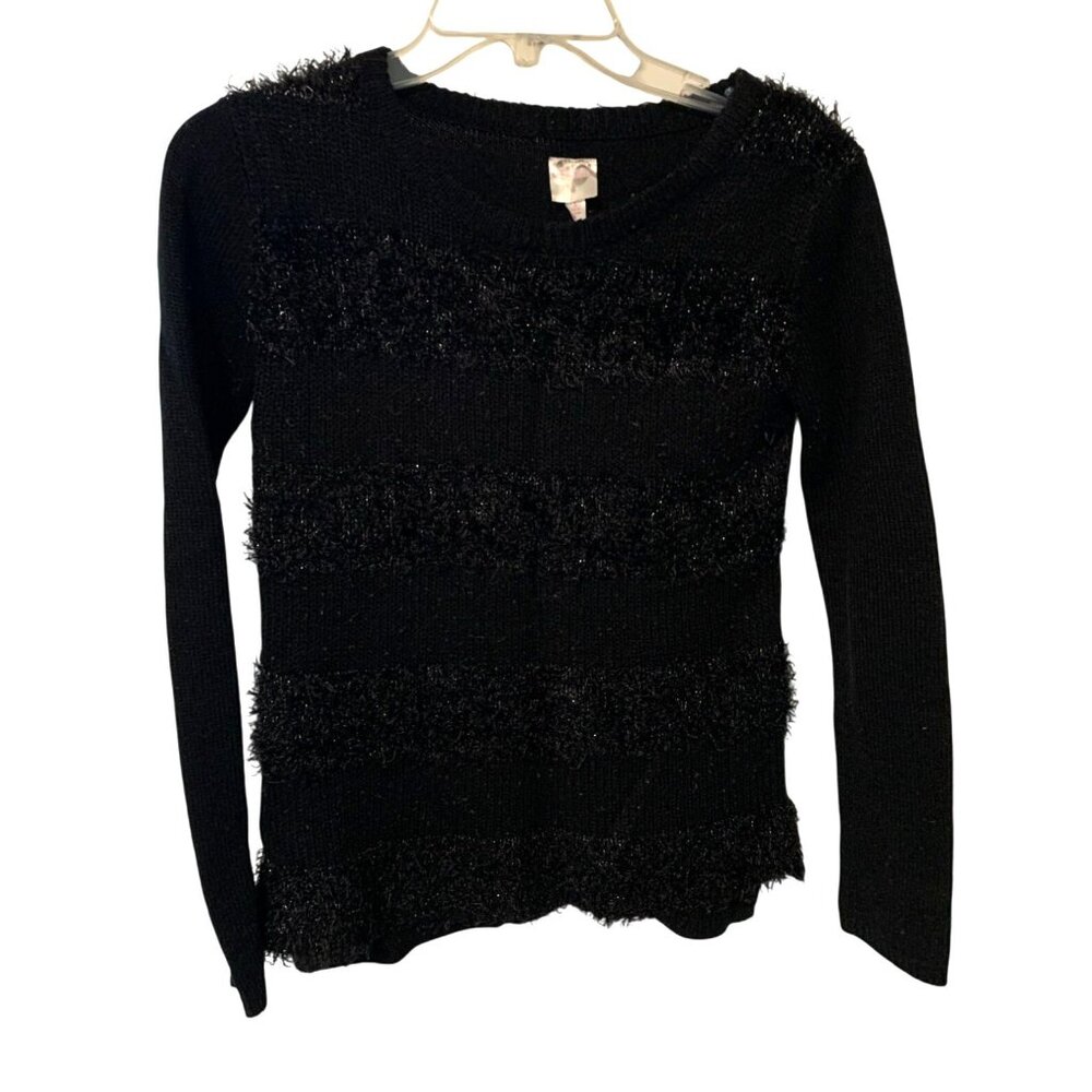 Cherry Styx y2k Vintage Womens Size Large Long Sleeve Black Pull Over Sweater Fu